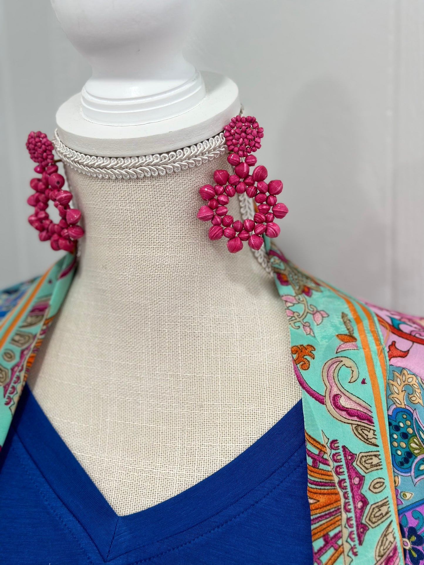 Okwanya Earrings {raspberry}