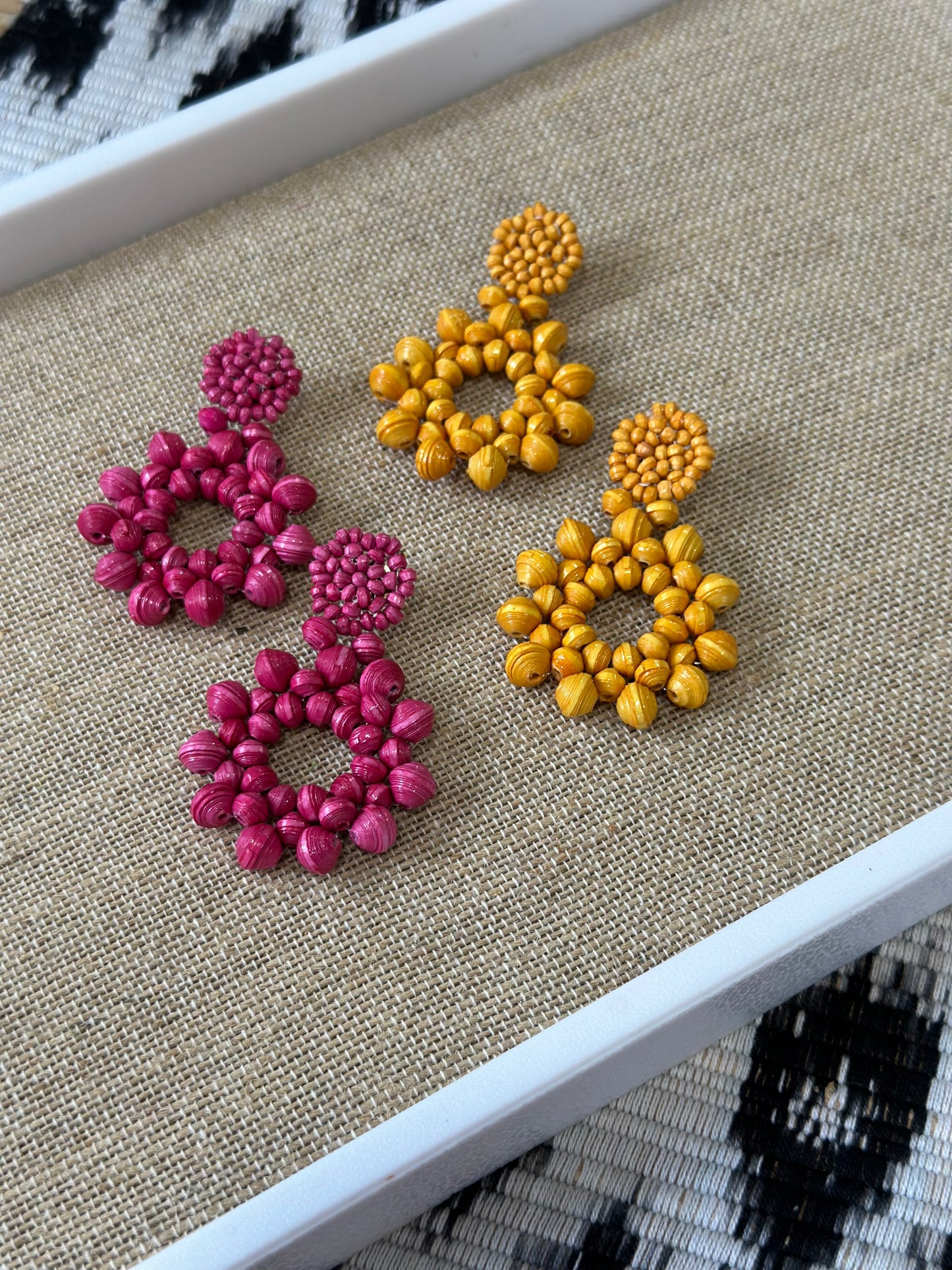Okwanya Earrings {raspberry}