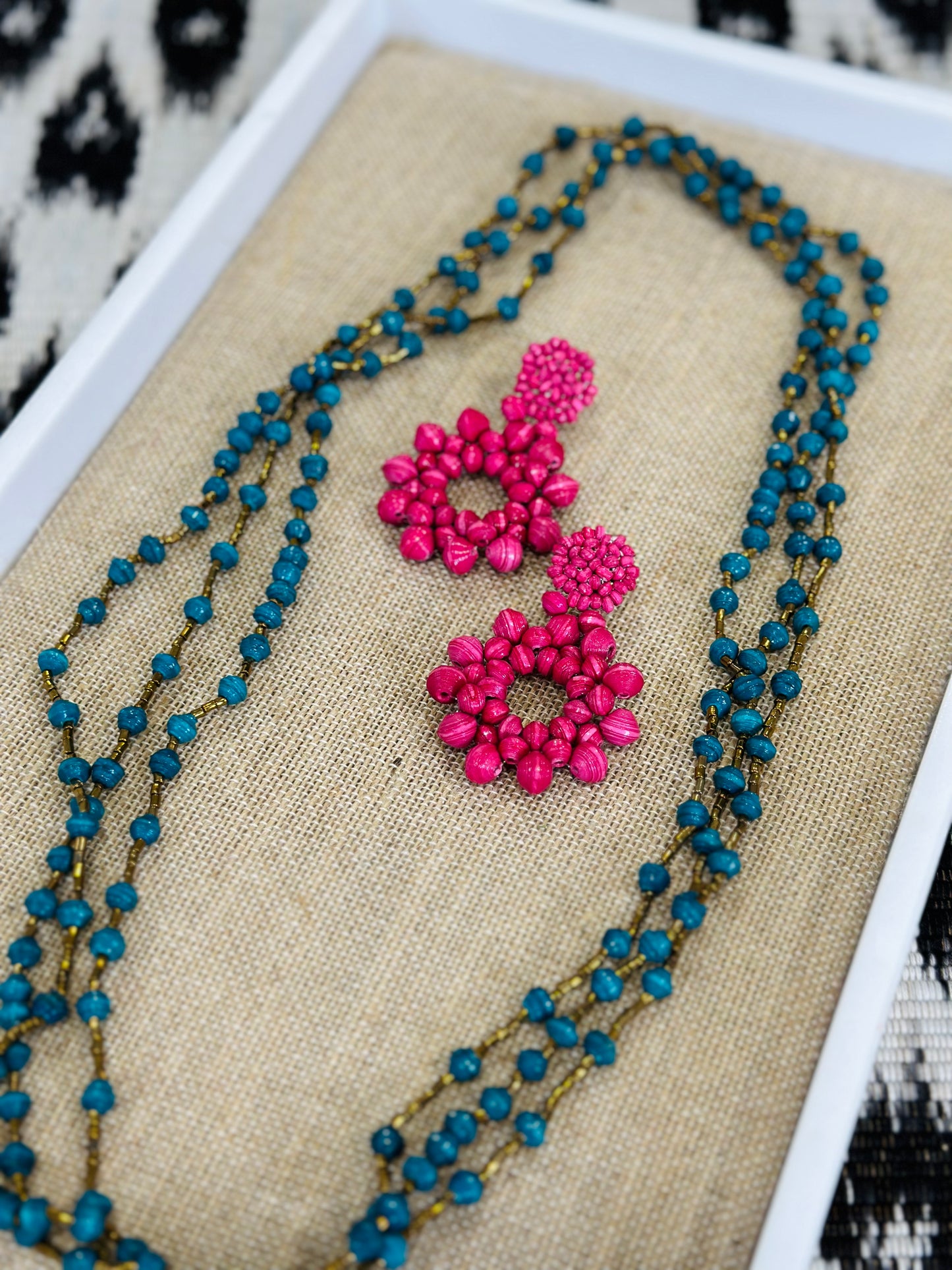 Paper Rope Necklace {teal}