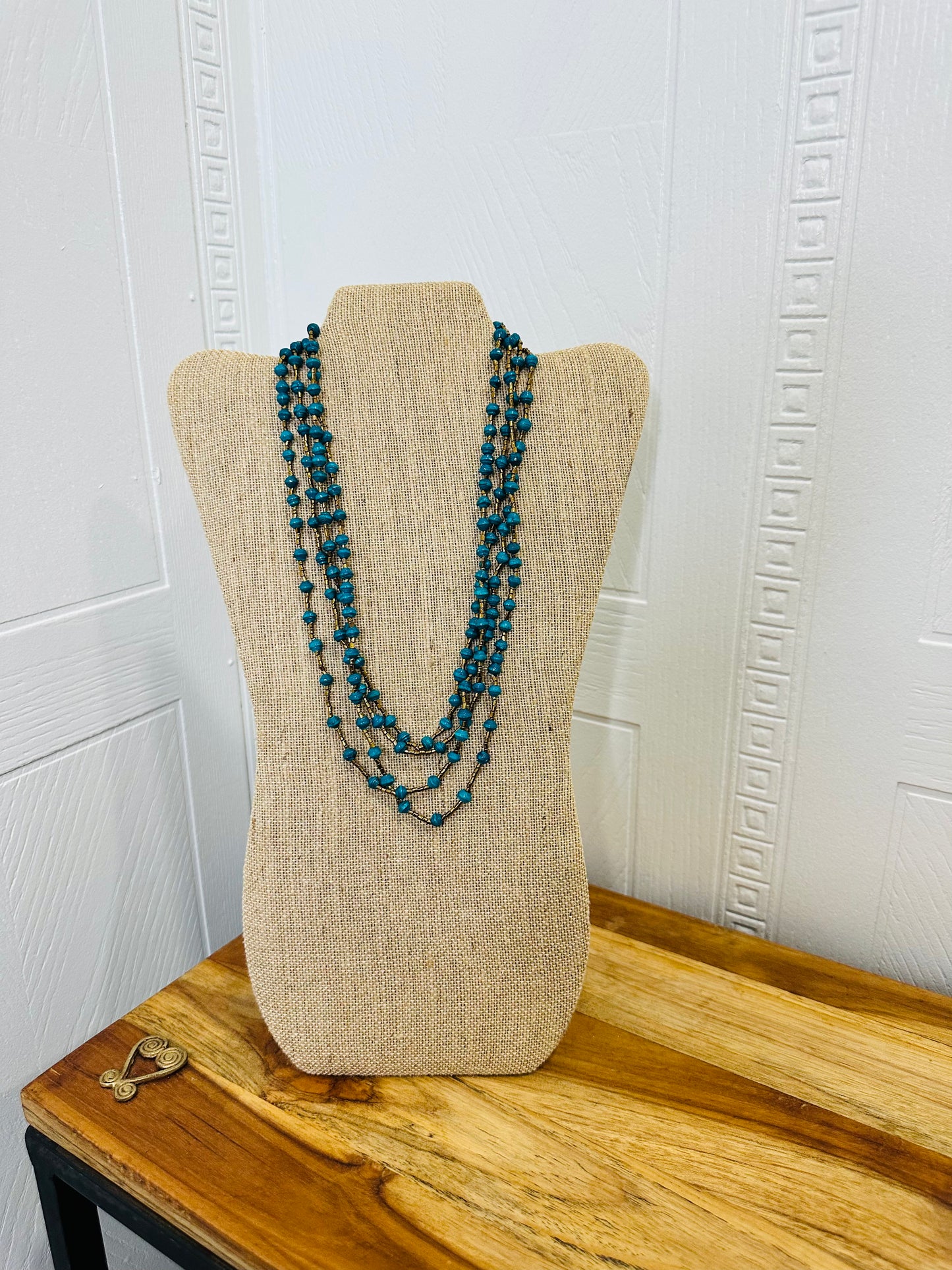 Paper Rope Necklace {teal}