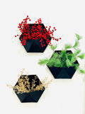 Black Hexagon Wall Pocket