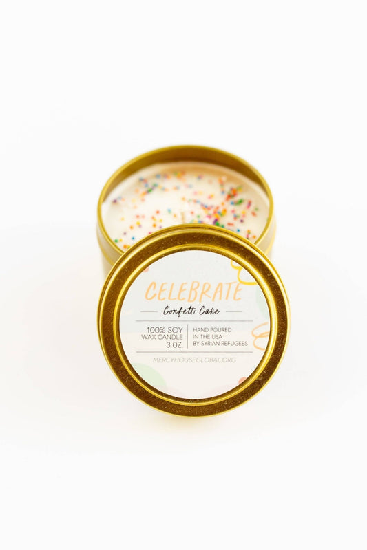 Celebrate | 3 oz. Candle Tins - Global Hues Market