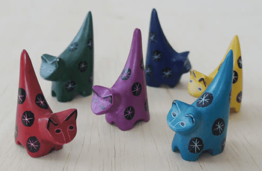 Mini Soapstone Cat {misc} - Global Hues Market