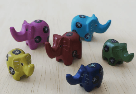 Mini Soapstone Elephants {misc} - Global Hues Market