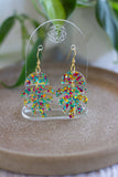 Palm Earrings {kaleidoscope} - Global Hues Market