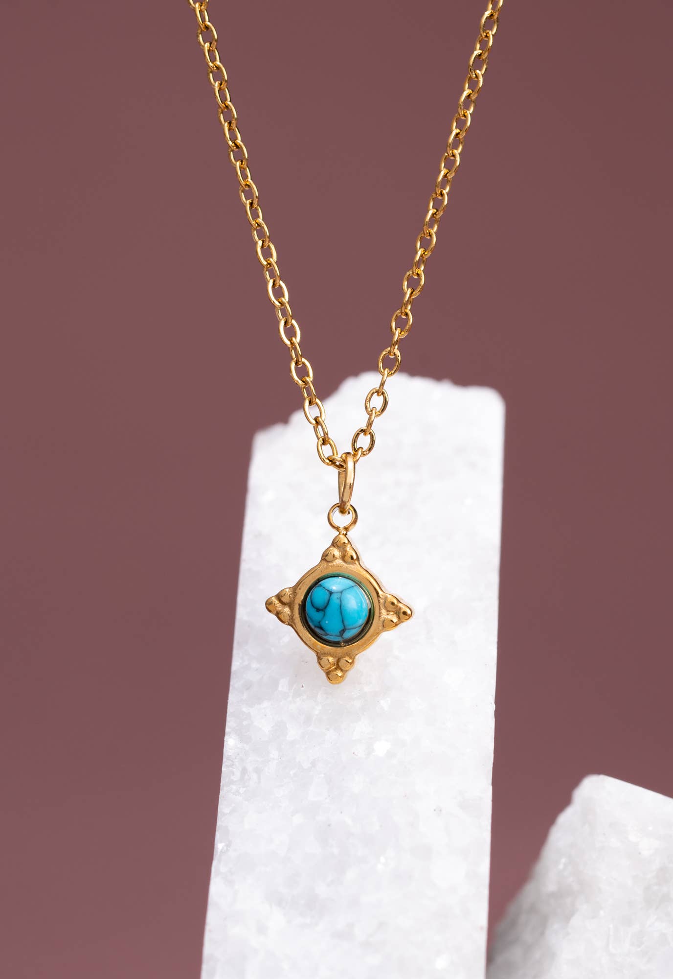 Turquoise Compass Rose Necklace - Global Hues Market
