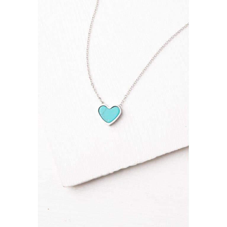 Bay Turquoise Heart Necklace - Global Hues Market