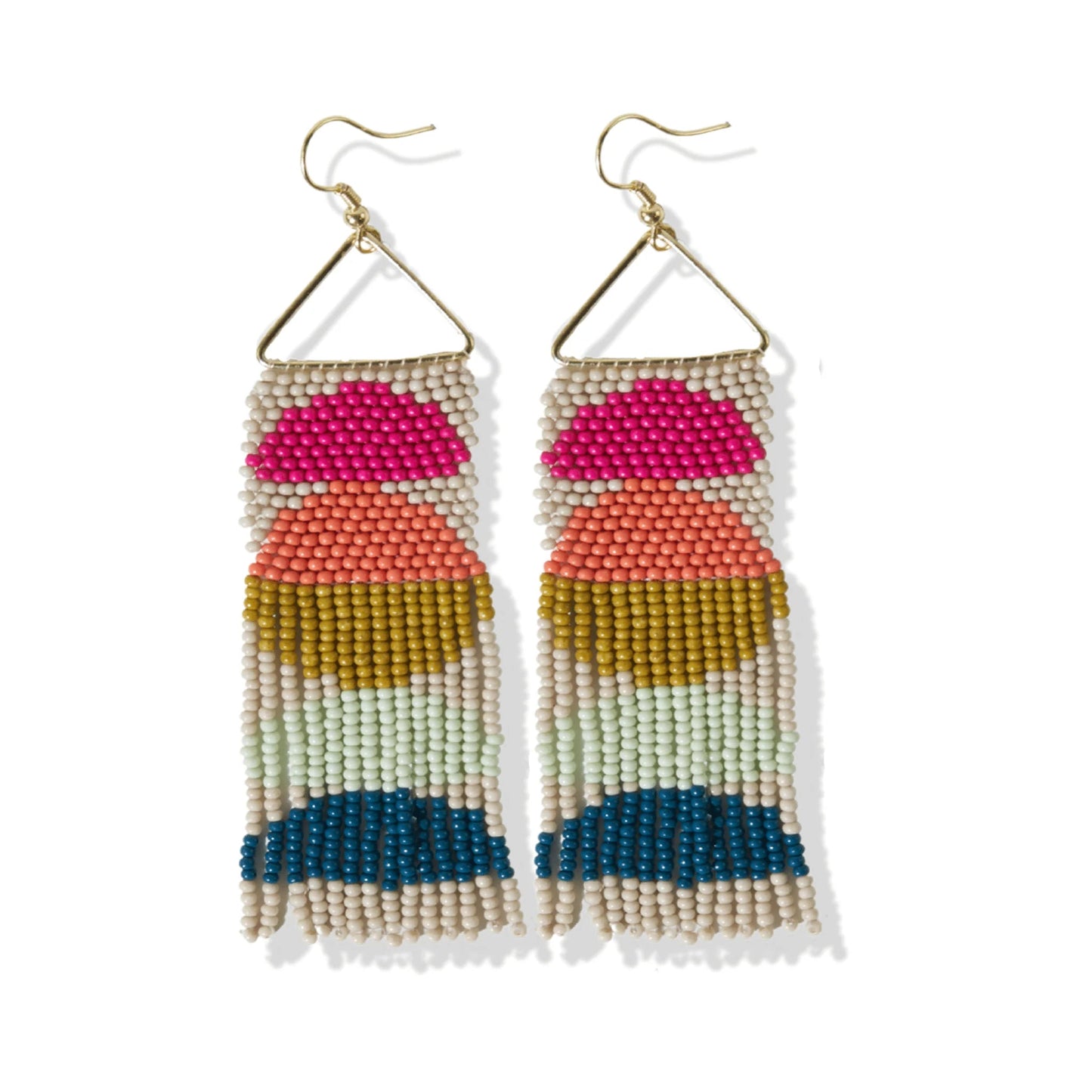 Bright Half Circle Fringe Earrings - Global Hues Market