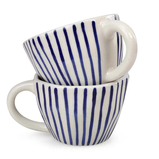 Ceramic Vertical Striped Mug - Global Hues Market