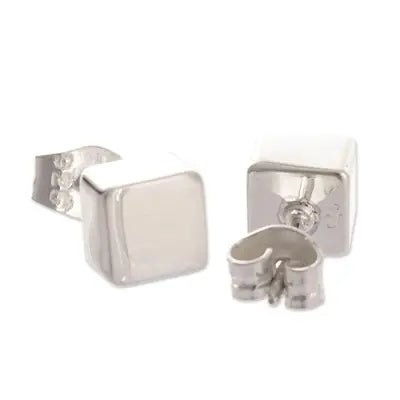 Cubo Studs {silver} - Global Hues Market