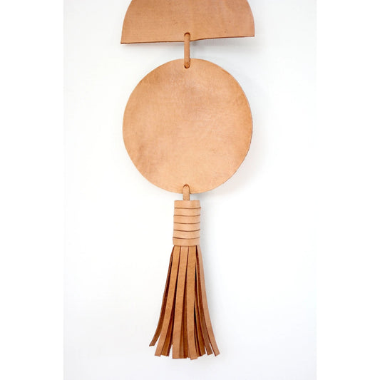 Luna Moon Phase Leather Wall Hanging - Global Hues Market