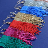 Metallic Fringe Earrings {fuschia} - Global Hues Market