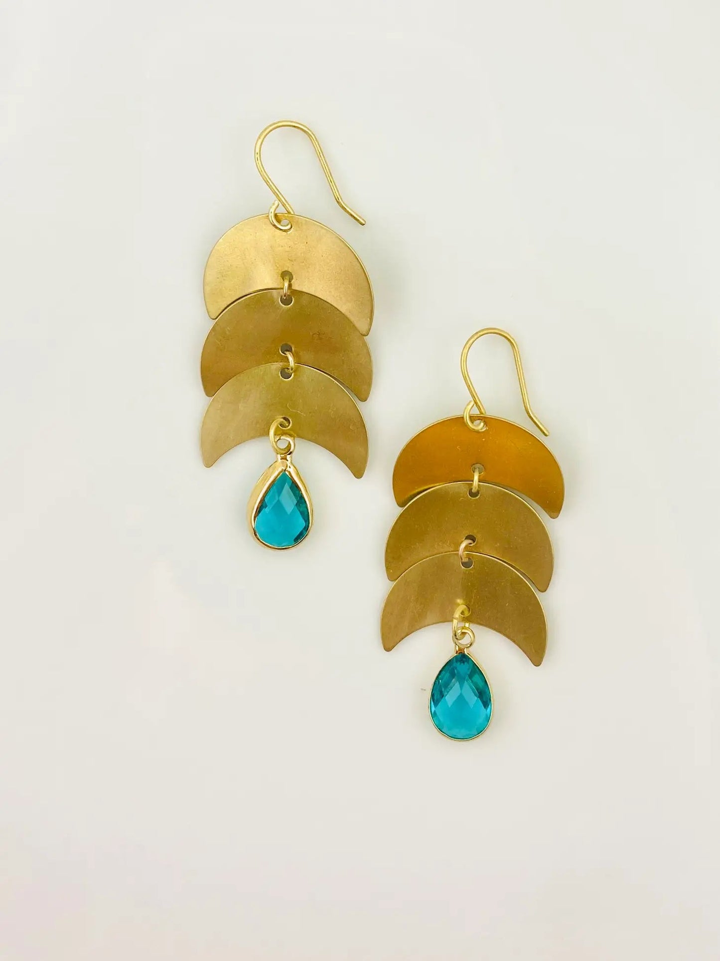 Moon Earrings {topaz} - Global Hues Market