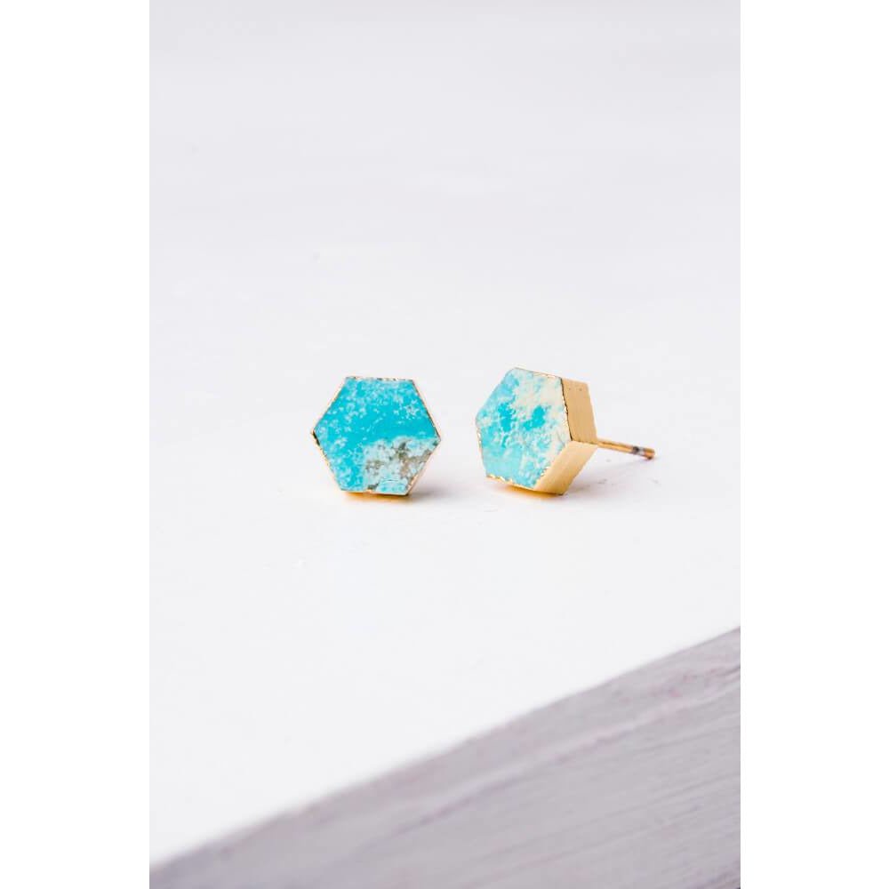 Natalie Turquoise Studs - Global Hues Market