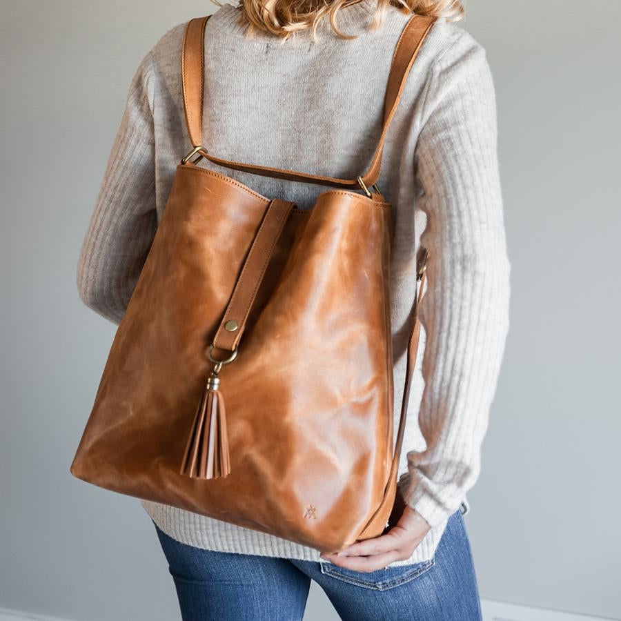 Women's Leather Slingback 3-in-1 Leather Bag - Global Hues Market