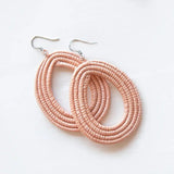 Woven Teardrop Earrings {blush} - Global Hues Market