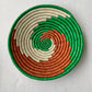 Rwanda Tonga Baskets: Pink Star Cream + Cranberry Accents