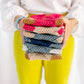 Handmade Macramé Clutch- Pink and Caramel