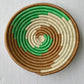 Rwanda Tonga Baskets: Khaki Star Burnt Orange Accent