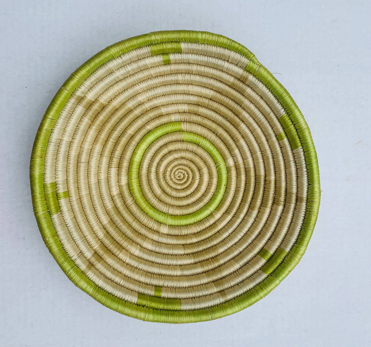 Rwanda Tonga Baskets: Pink Star Cream + Cranberry Accents