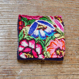 Small Travel Jewelry Case: Red / Floral