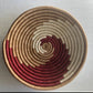 Rwanda Tonga Baskets: Pink Star Cream + Cranberry Accents