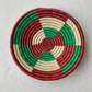 Rwanda Tonga Baskets: Pink Star Cream + Cranberry Accents