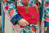 Handmade Macramé Clutch- Pink and Caramel