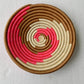 Rwanda Tonga Baskets: Khaki Star Burnt Orange Accent