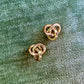 Brass Knotted Stud Earrings