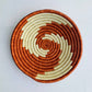 Rwanda Tonga Baskets: Pink Star Cream + Cranberry Accents