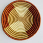 Rwanda Tonga Baskets: Khaki Star Burnt Orange Accent
