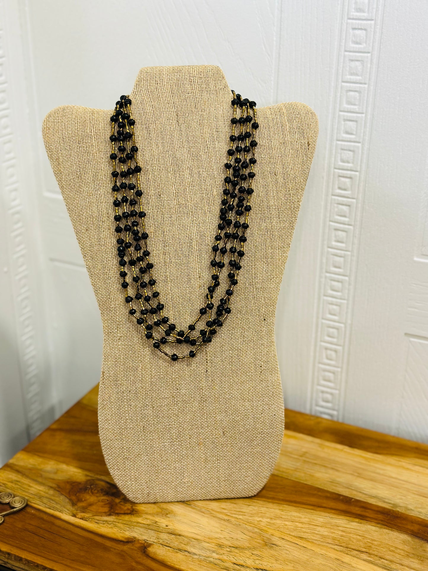 Paper Rope Necklace {black}