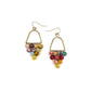 Aasha Cluster Triangle Kantha Handcrafted Earrings - Global Hues Market