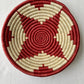 Rwanda Tonga Baskets: Khaki Star Burnt Orange Accent