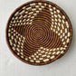 Rwanda Tonga Baskets: Pink Star Cream + Cranberry Accents