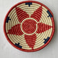 Rwanda Tonga Baskets: Khaki Star Burnt Orange Accent