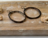 Ankola Horn Hoop Earrings (without wirewrap): Dark Version = Black - Brown