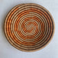 Rwanda Tonga Baskets: Pink Star Cream + Cranberry Accents