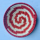Rwanda Tonga Baskets: Khaki Star Burnt Orange Accent