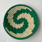 Rwanda Tonga Baskets: Pink Star Cream + Cranberry Accents