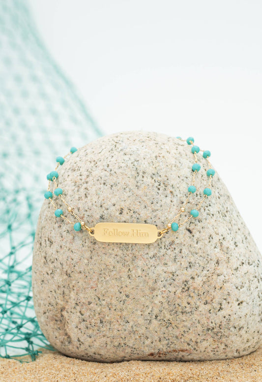 Follow Him Bracelet Gold - Global Hues Market