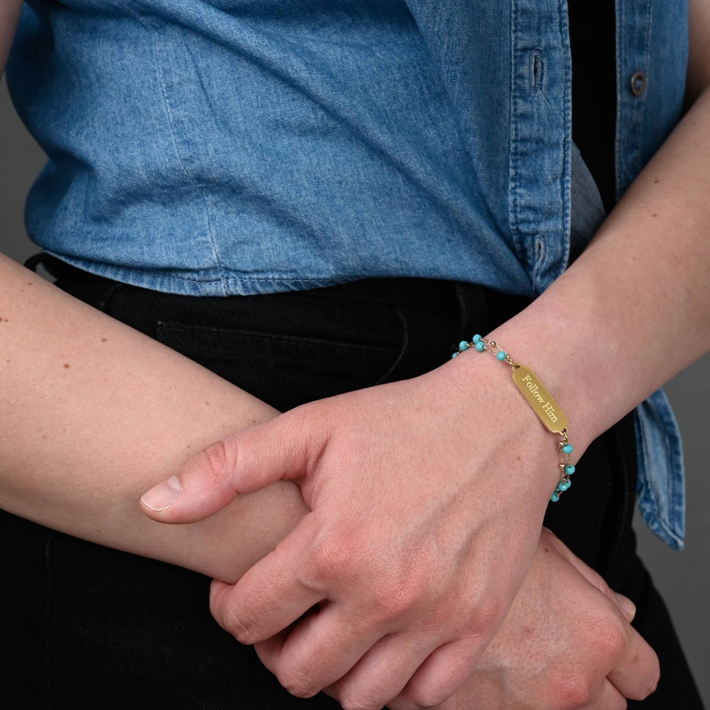 Follow Him Bracelet Gold - Global Hues Market