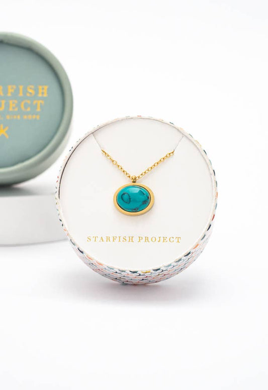 Hopeful Glow Necklace in Turquoise - Global Hues Market