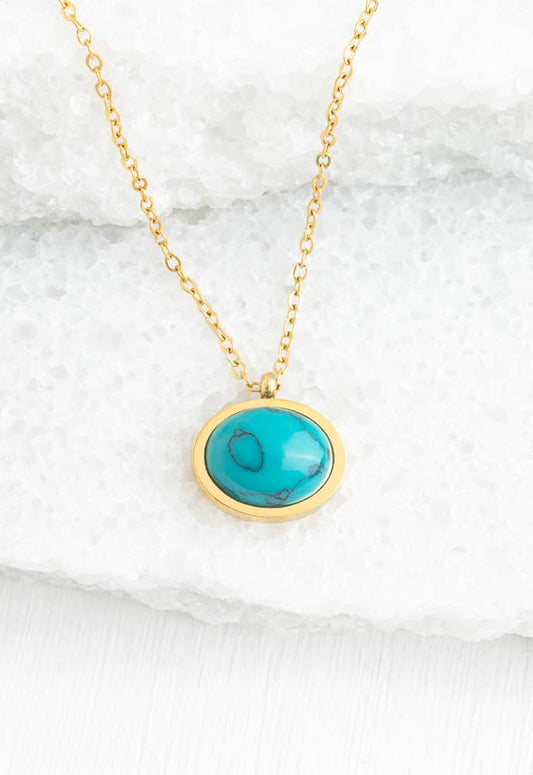 Hopeful Glow Necklace in Turquoise - Global Hues Market