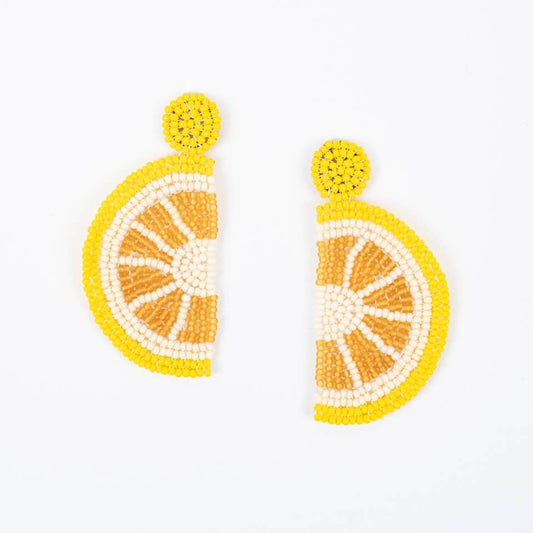 Lemon Slice Post Earrings - Global Hues Market