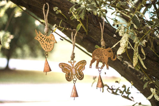 Mini Elephant Wind Chime - Global Hues Market