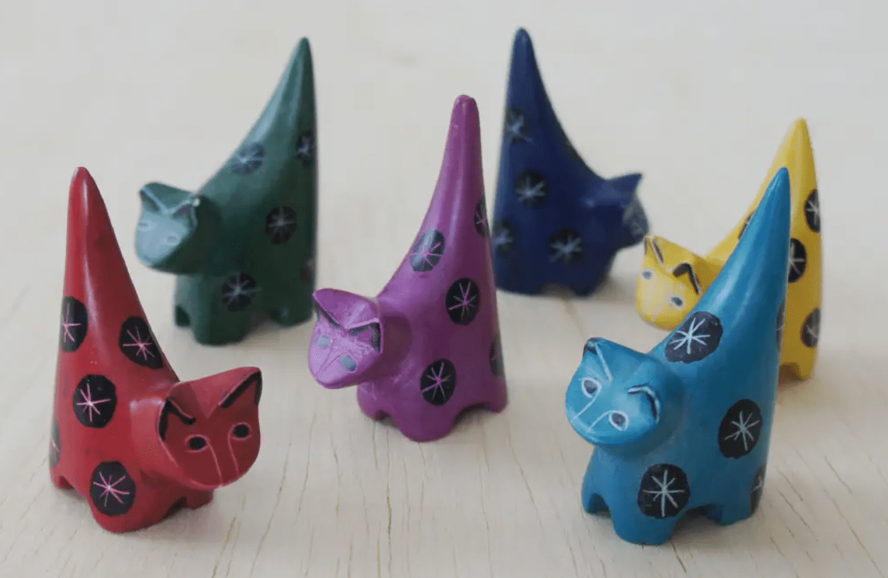 Mini Soapstone Cat {misc} - Global Hues Market