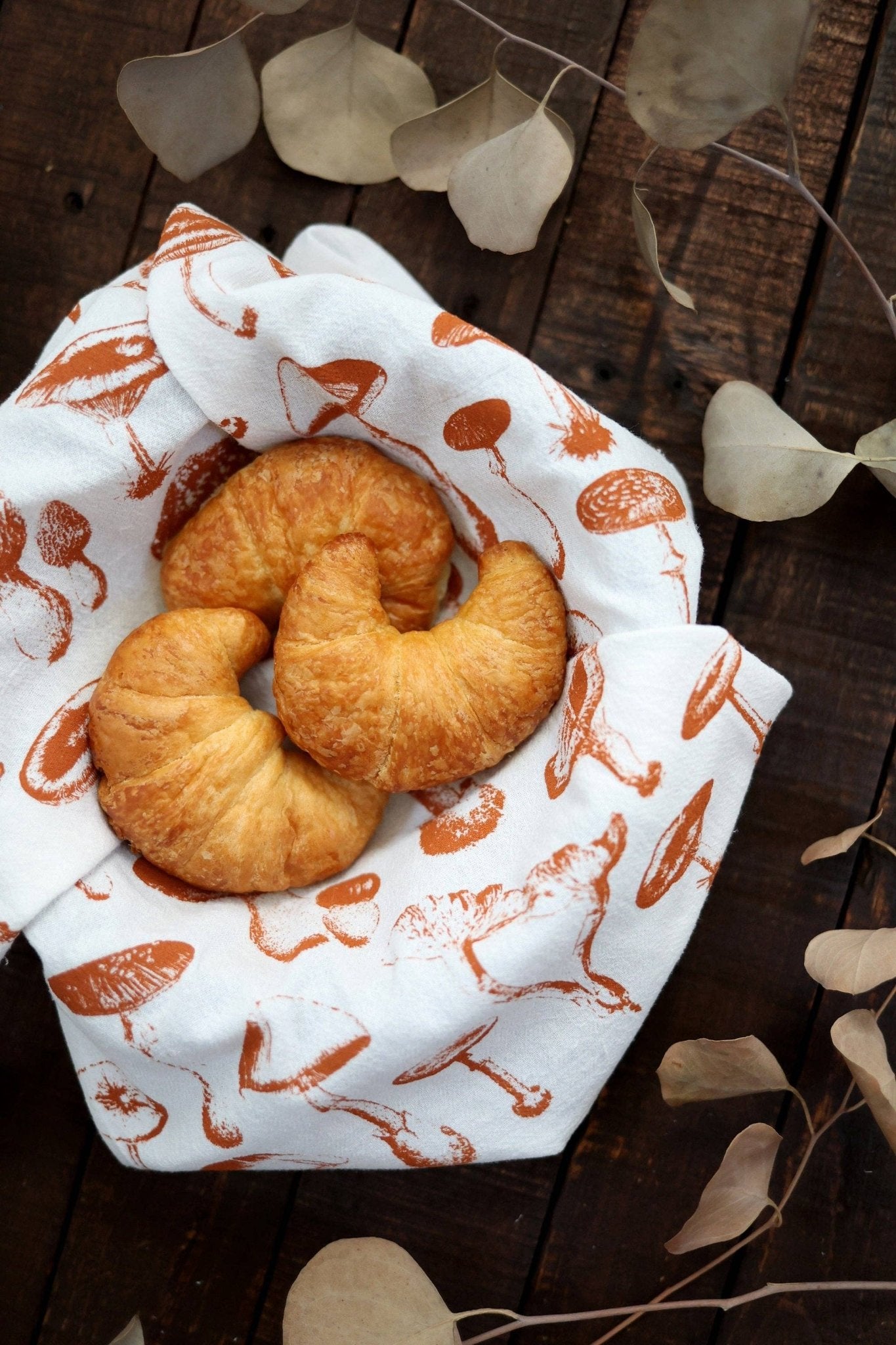 Mushroom Pattern Tea Towel - Global Hues Market
