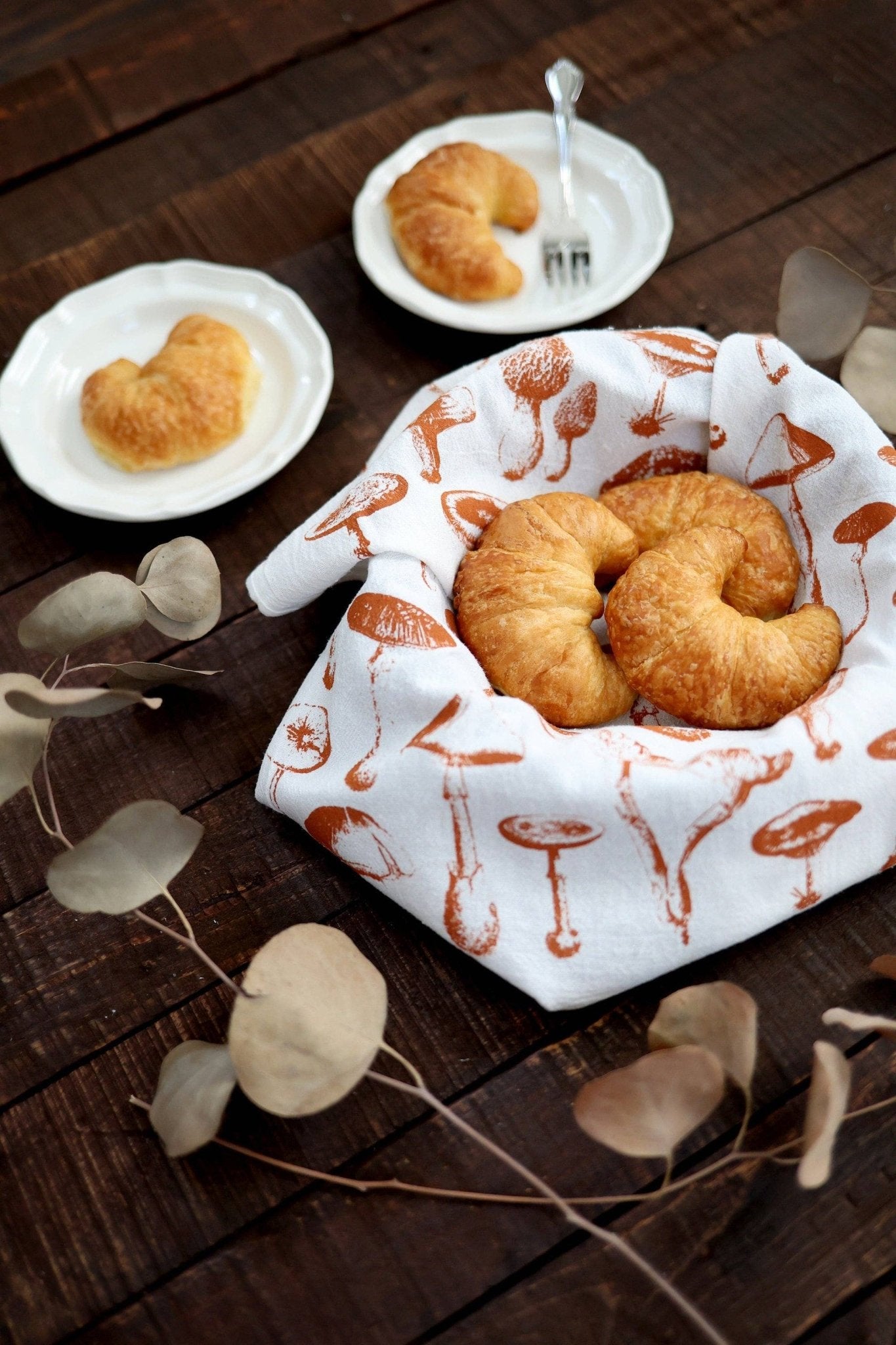 Mushroom Pattern Tea Towel - Global Hues Market